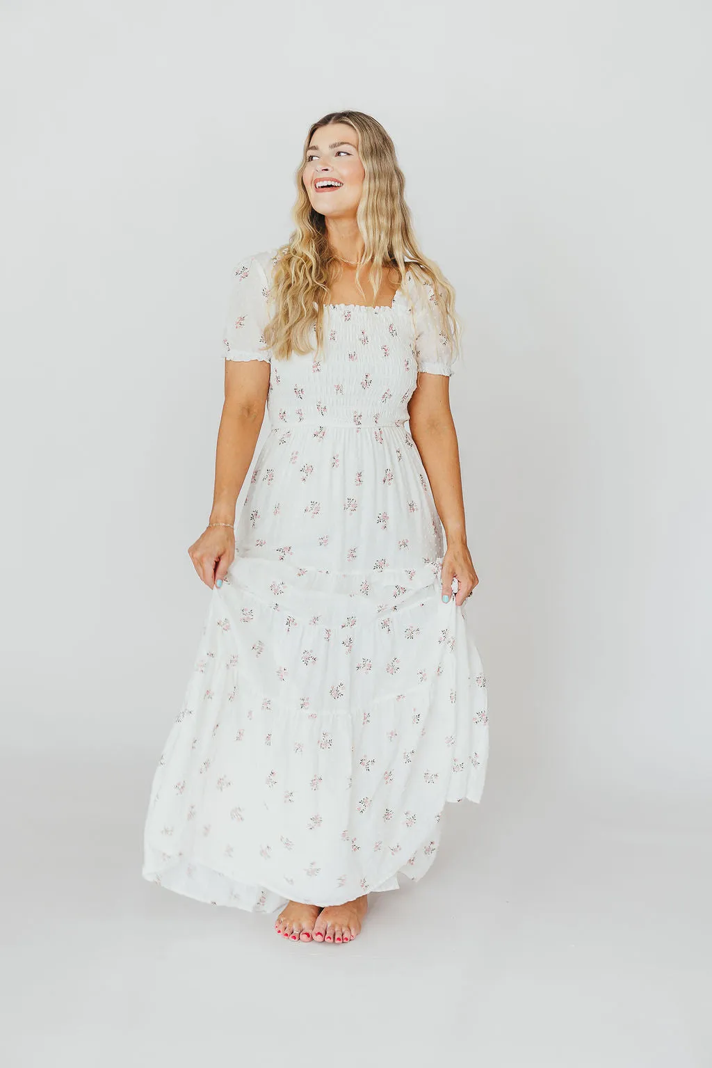 Harper Worth Maxi Dress in Pink Floral - Bump Friendly ($40 off This Week)