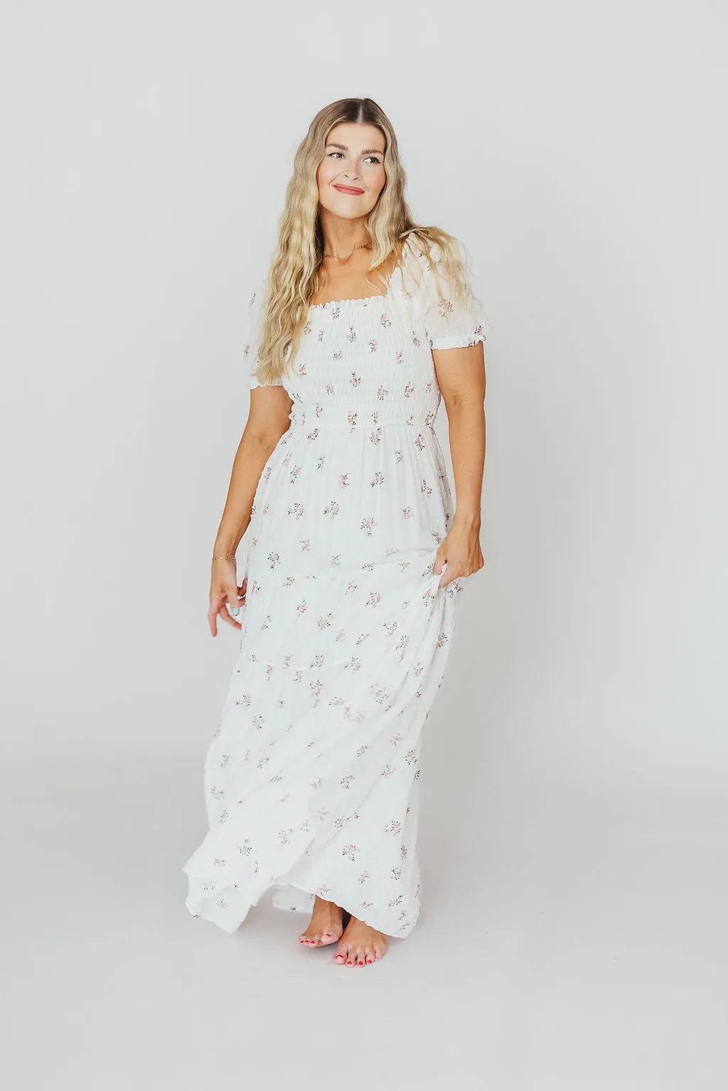Harper Worth Maxi Dress in Pink Floral - Bump Friendly ($40 off This Week)