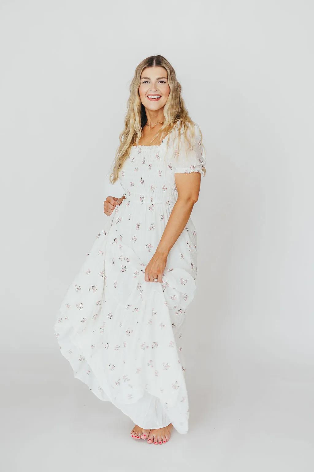 Harper Worth Maxi Dress in Pink Floral - Bump Friendly ($40 off This Week)