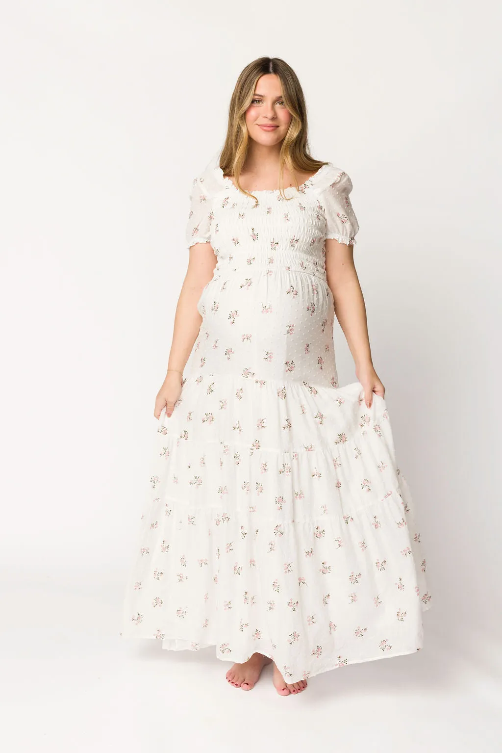 Harper Worth Maxi Dress in Pink Floral - Bump Friendly ($40 off This Week)