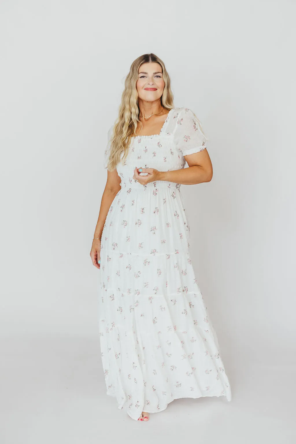 Harper Worth Maxi Dress in Pink Floral - Bump Friendly ($40 off This Week)