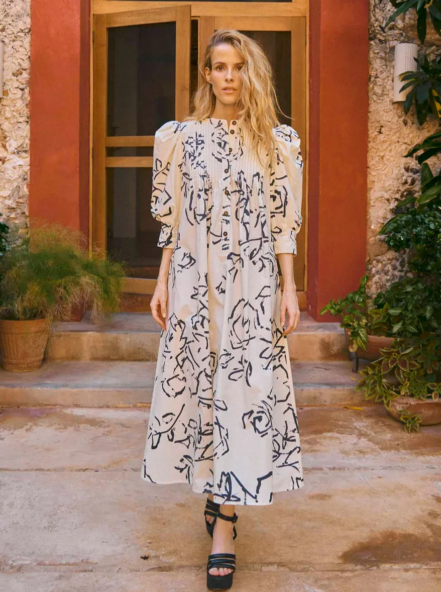 Hunter Bell Lyle Dress Onyx Amaryllis