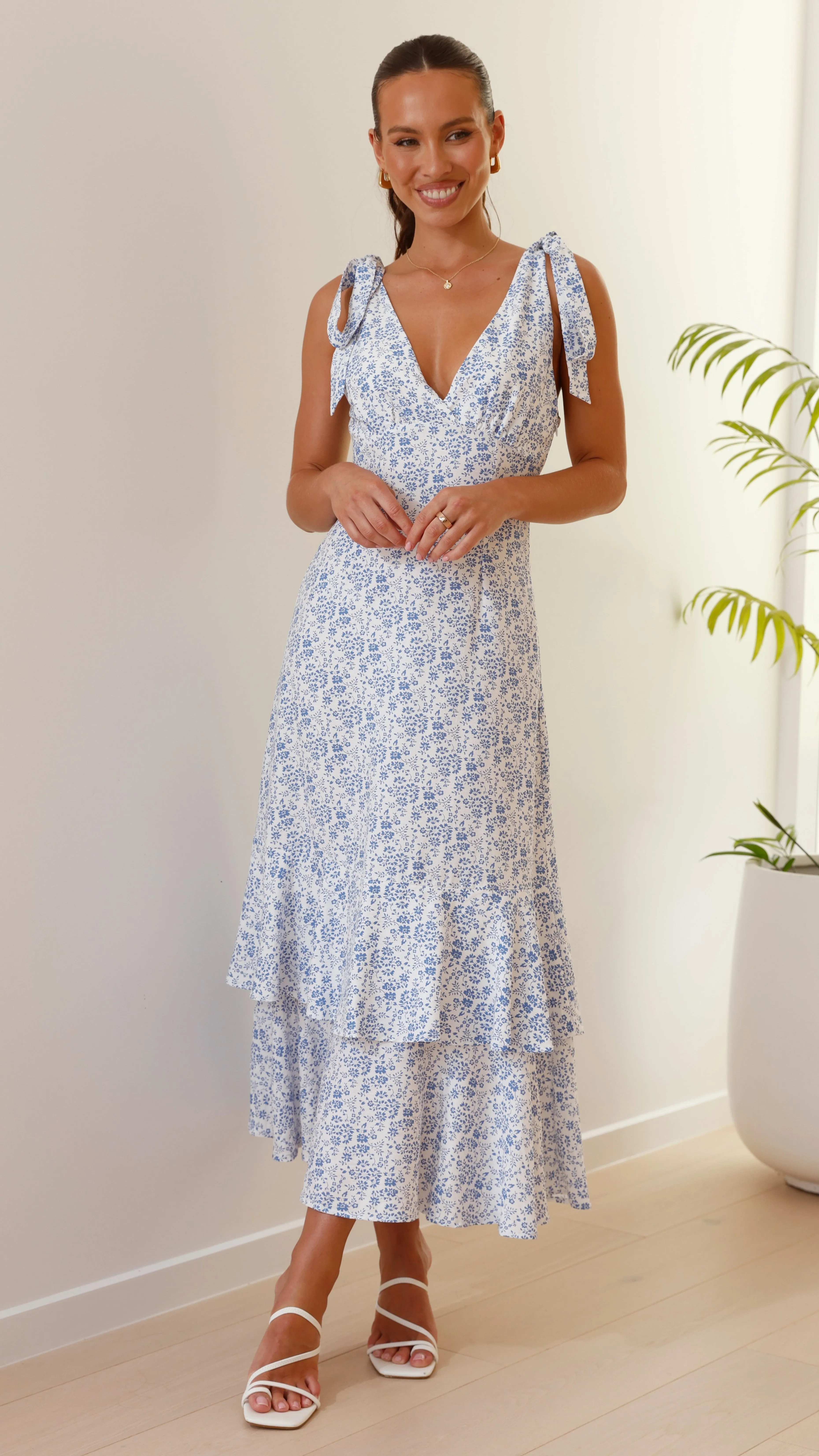 Idana Maxi Dress - Blue Floral