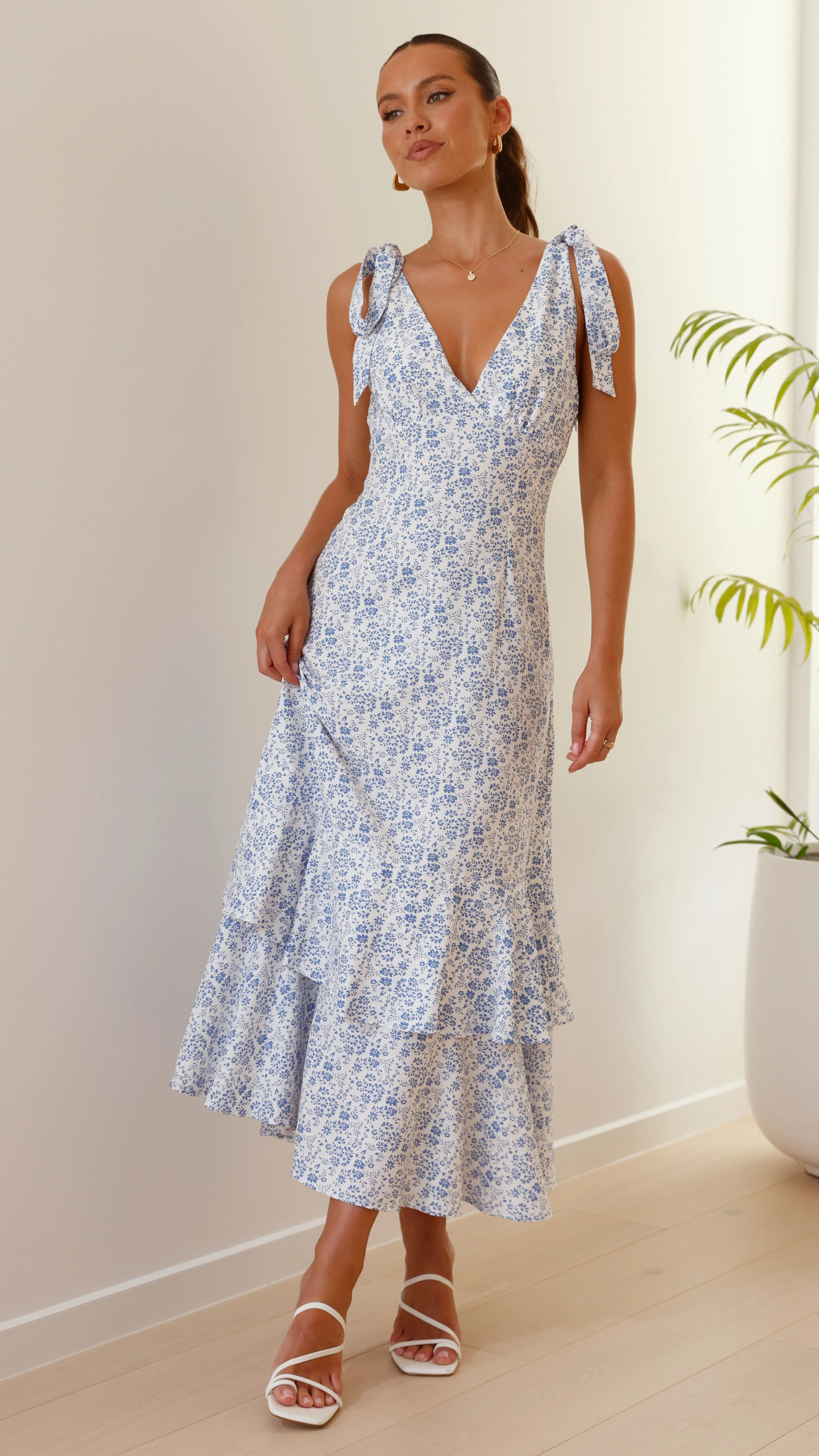 Idana Maxi Dress - Blue Floral