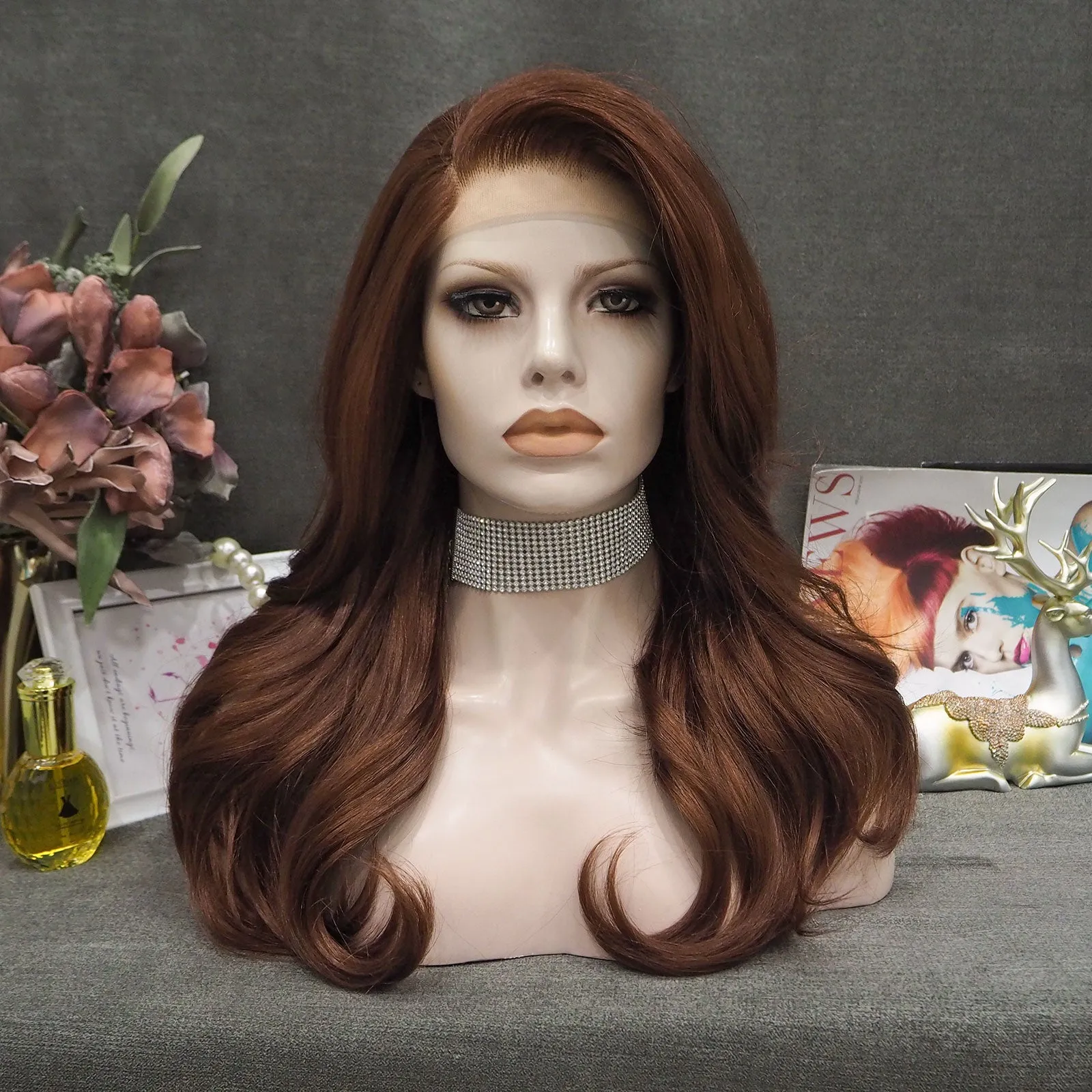 IMstyle Alicia Layer Cut Collection Lace Front Synthetic Wig Super Daily high density 13*2 mini free parting lace wig