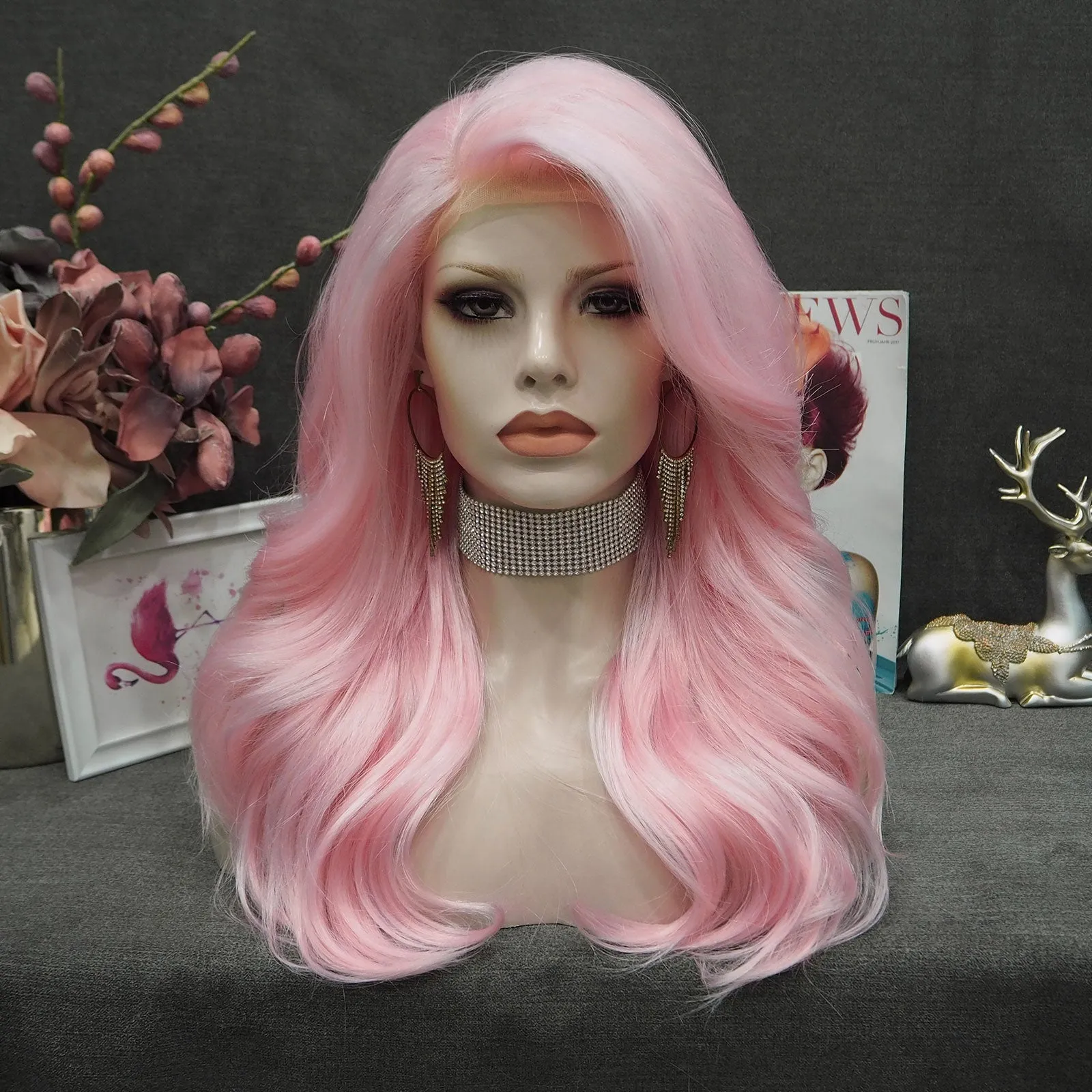 IMstyle Alicia Layer Cut Collection Lace Front Synthetic Wig Super Daily high density 13*2 mini free parting lace wig