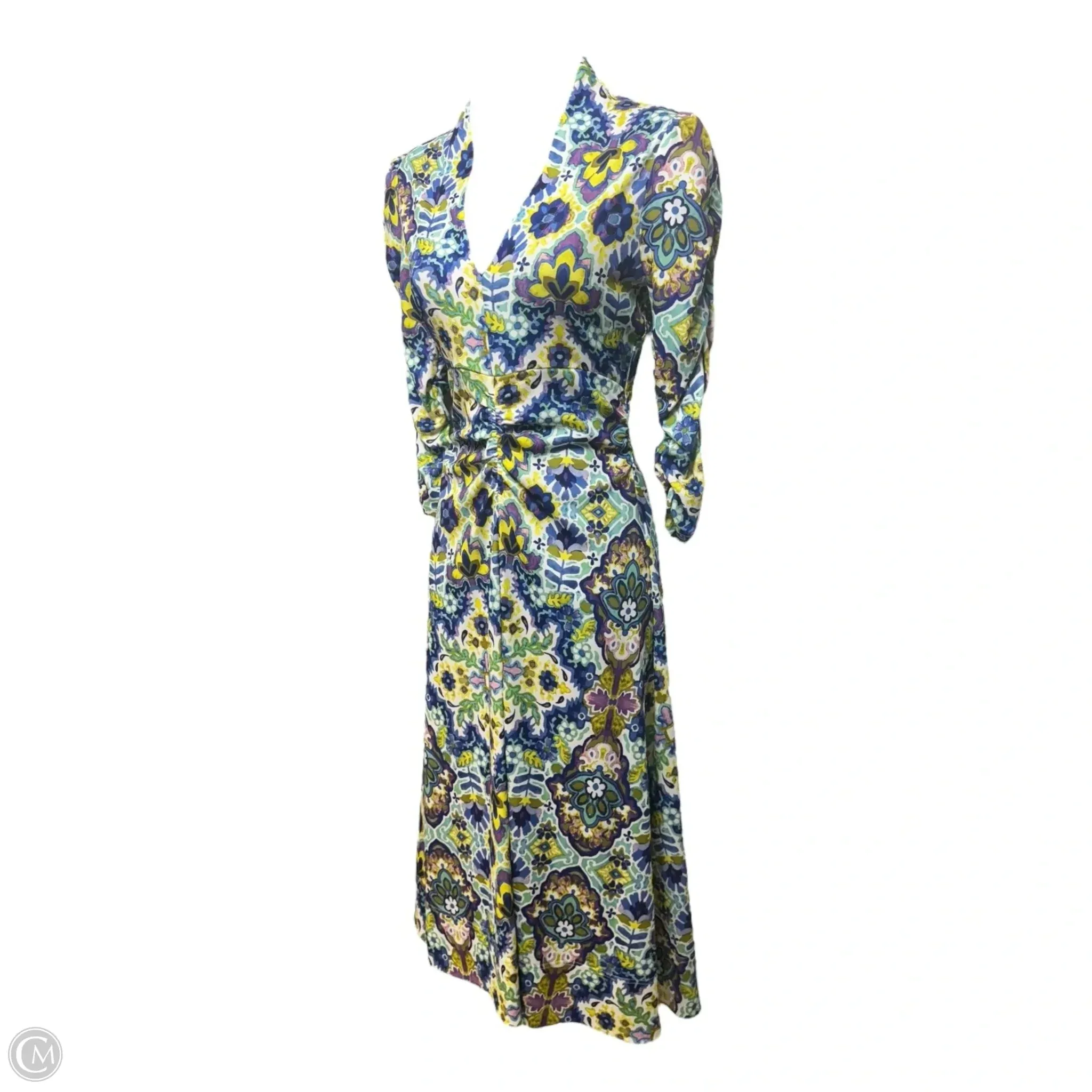Kiara Jersey Dress Casual Midi By Johnny Was In Floral Print, Size: S