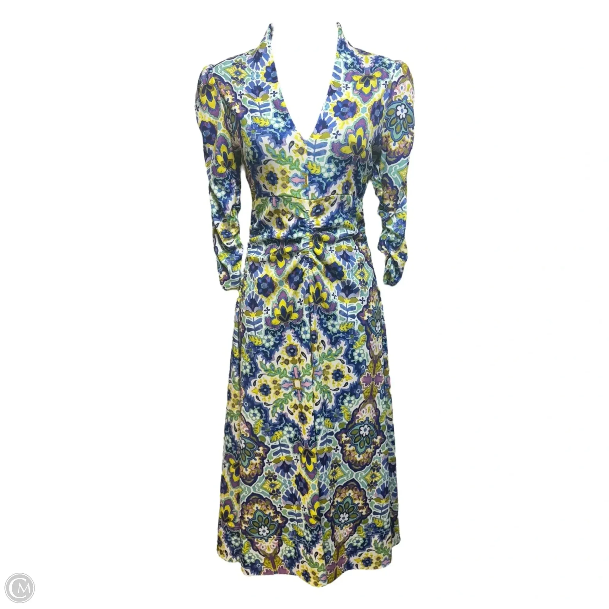 Kiara Jersey Dress Casual Midi By Johnny Was In Floral Print, Size: S