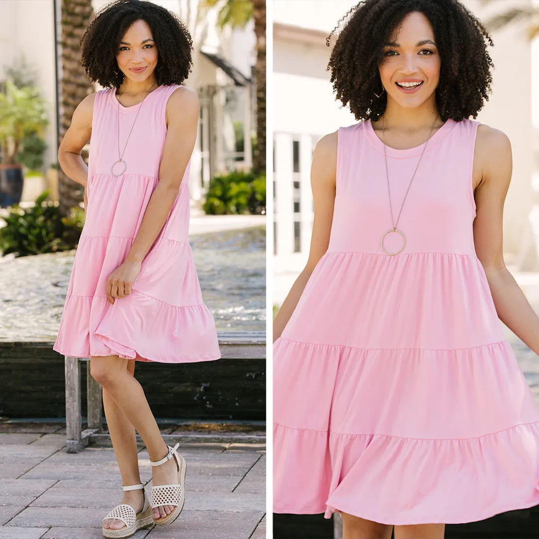 Live Your Life Rose Pink Babydoll Dress