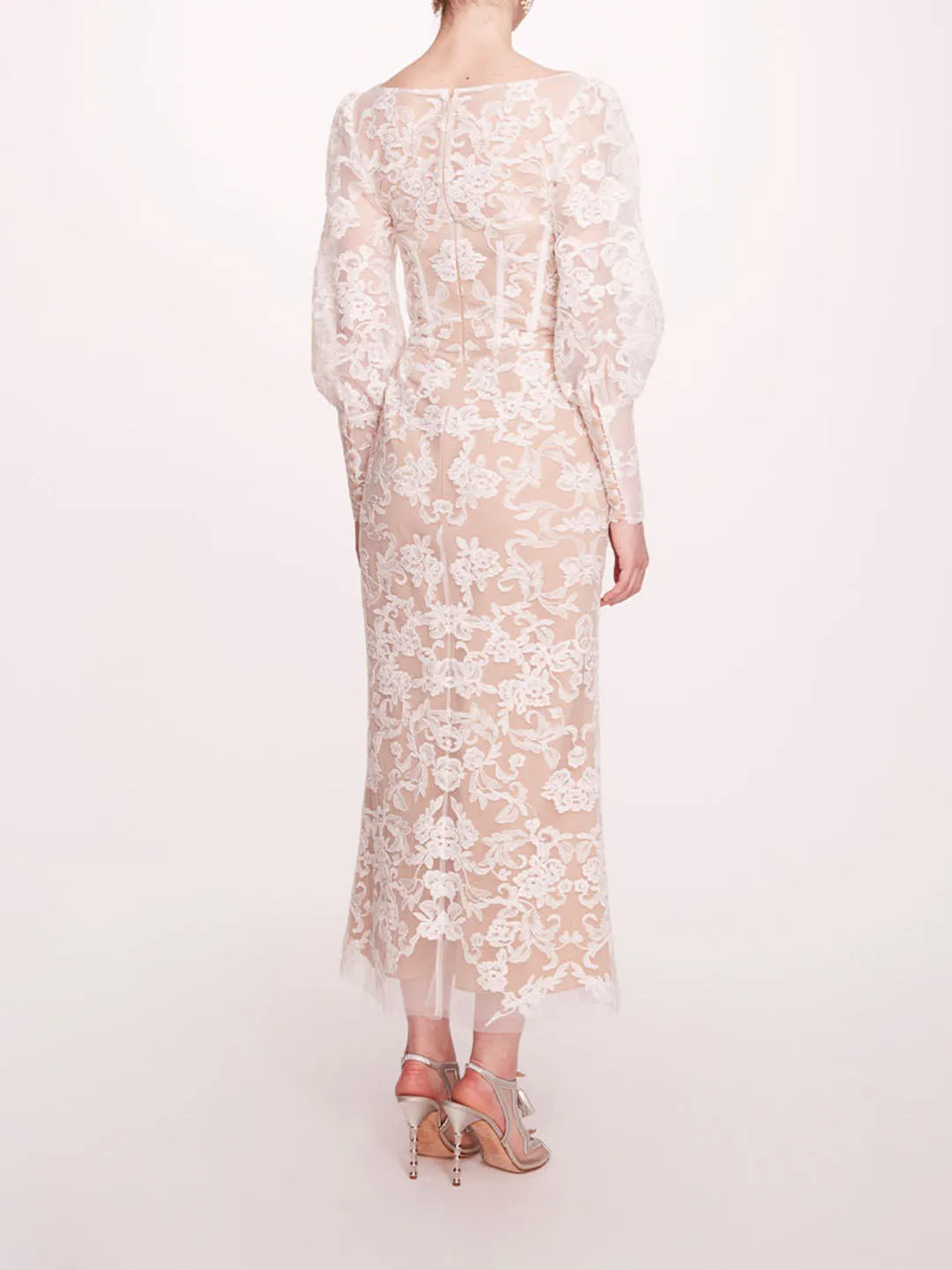 Long Sleeve Corded Midi Dress