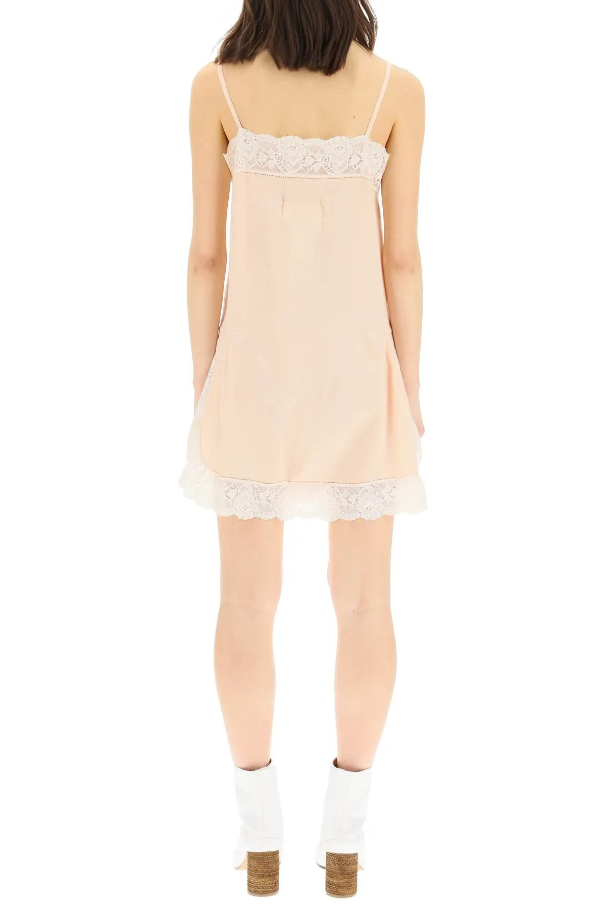 Maison Margiela Lace Spaghetti Strap Mini Dress