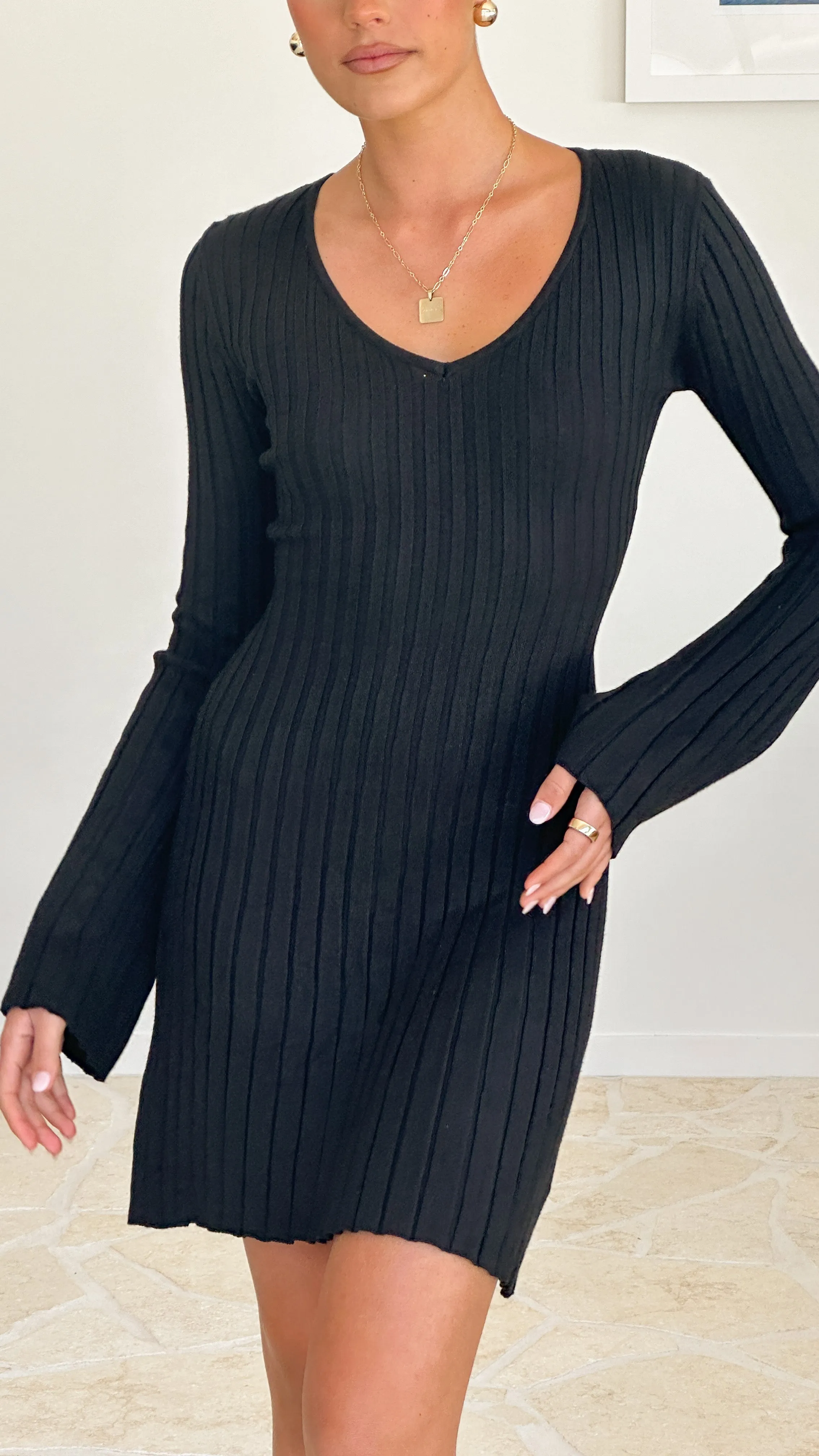 Marcella Mini Dress - Black