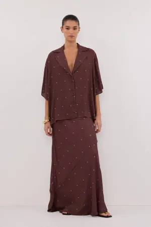 MELROSE WALNUT MIDI SKIRT