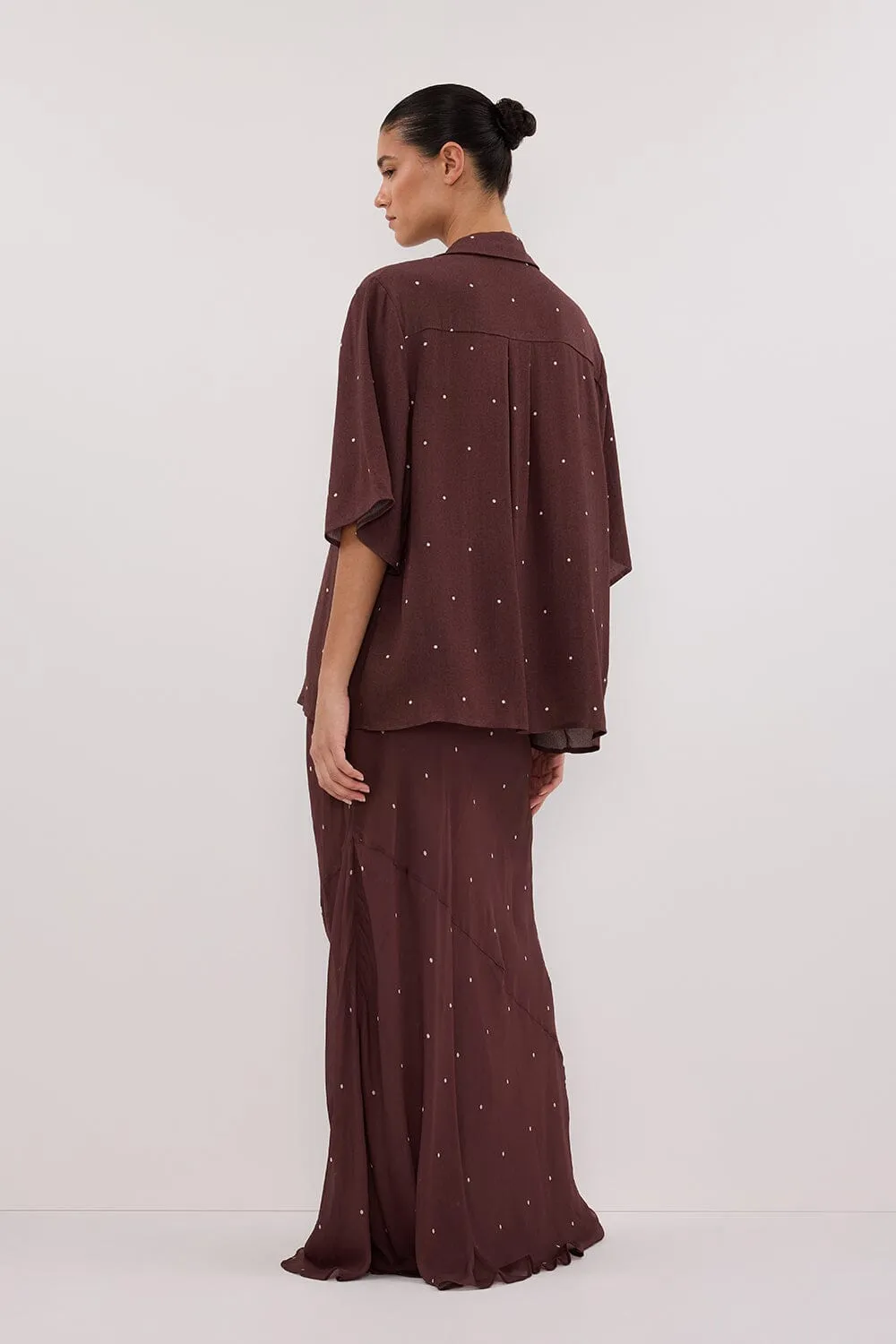 MELROSE WALNUT MIDI SKIRT