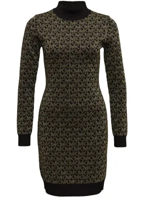 Michael Kors High Neck Knitted Mini Dress