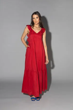 Midsummer Poppy Maxi Tiered  Dress