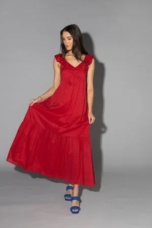 Midsummer Poppy Maxi Tiered  Dress