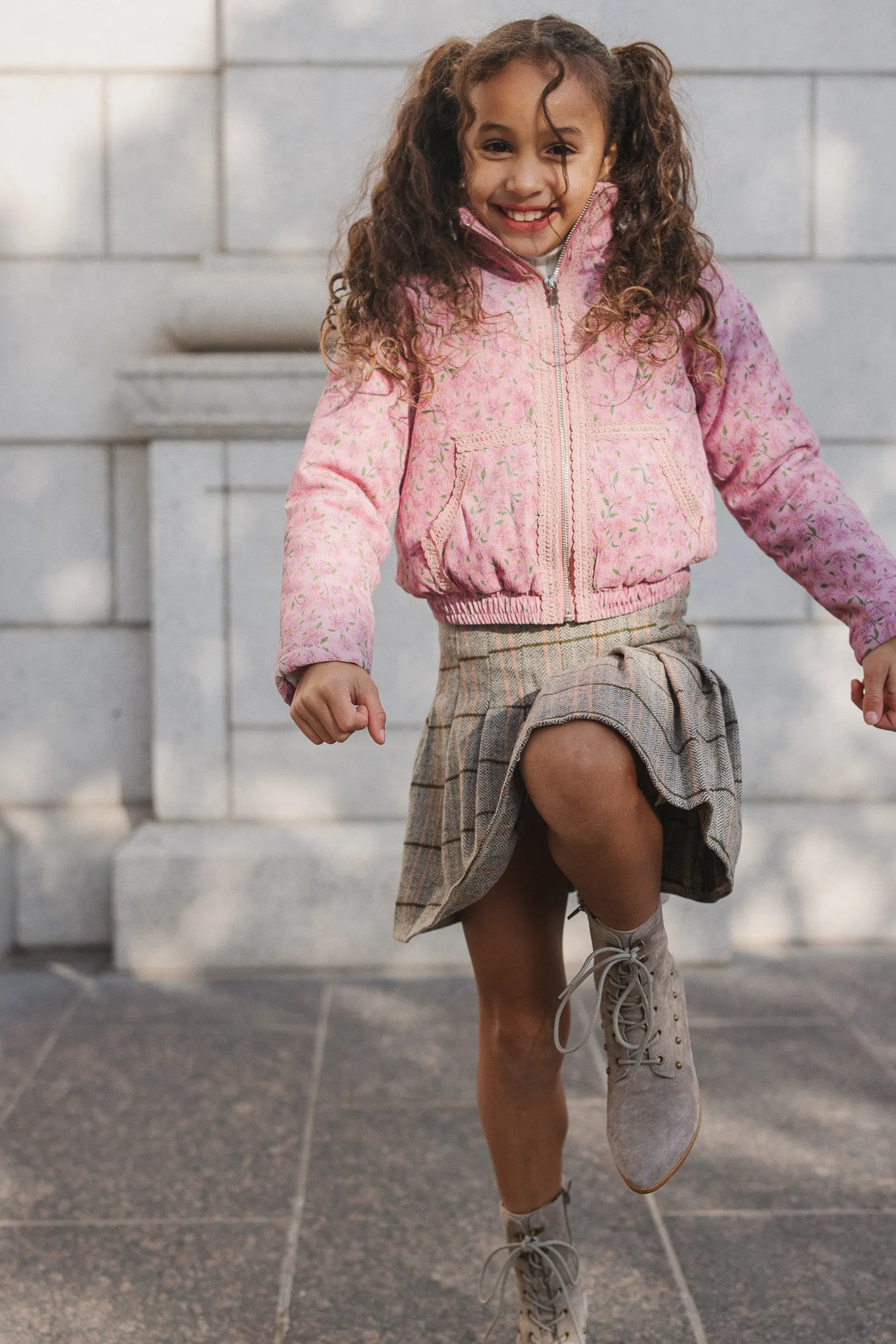 Mini Tasia Jacket in Pink Floral - FINAL SALE