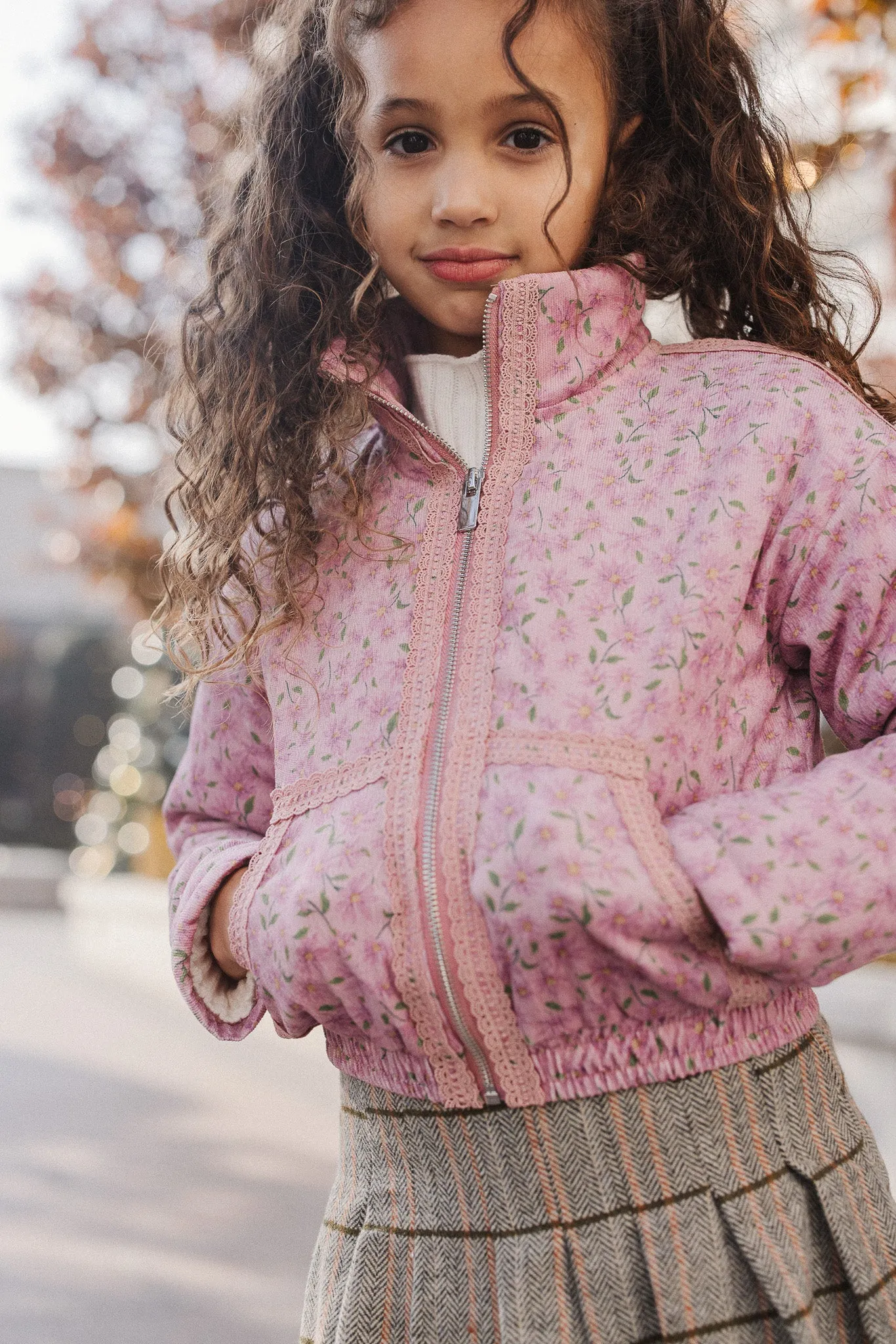 Mini Tasia Jacket in Pink Floral - FINAL SALE