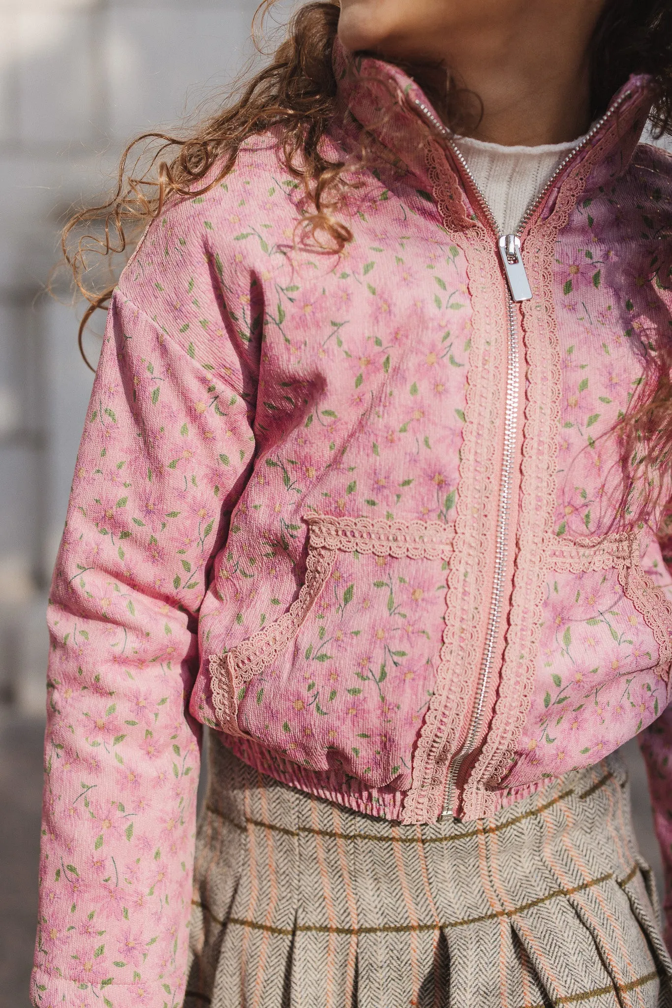 Mini Tasia Jacket in Pink Floral - FINAL SALE