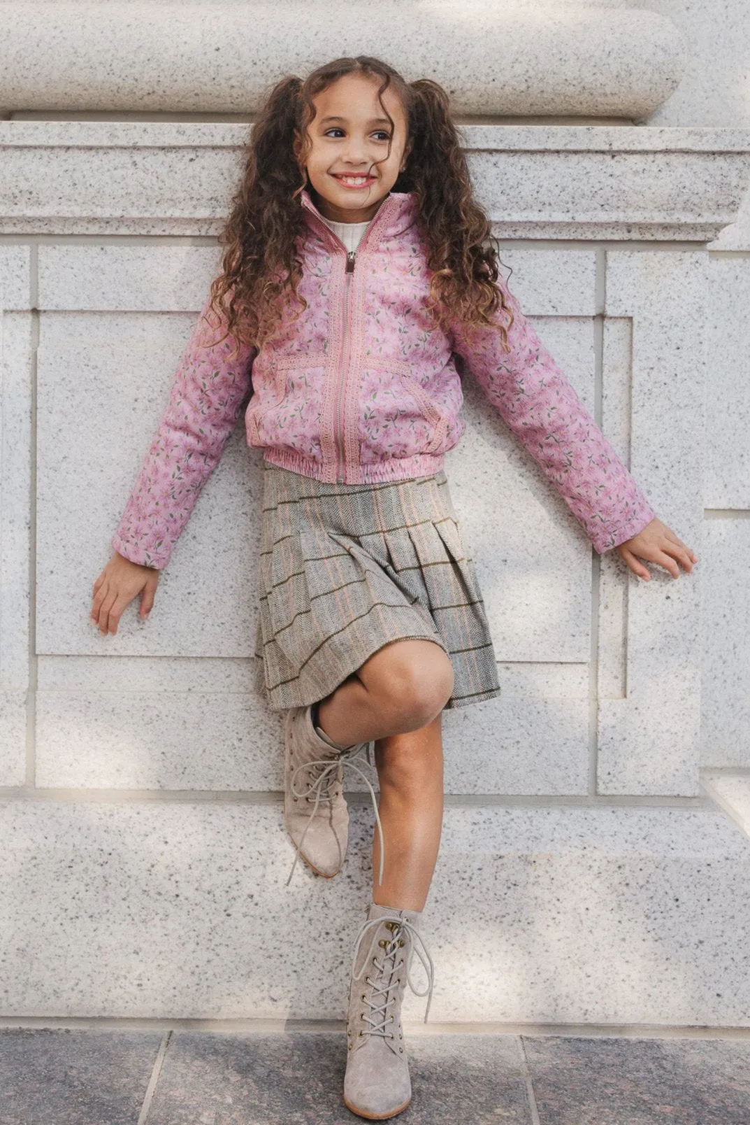 Mini Tasia Jacket in Pink Floral - FINAL SALE