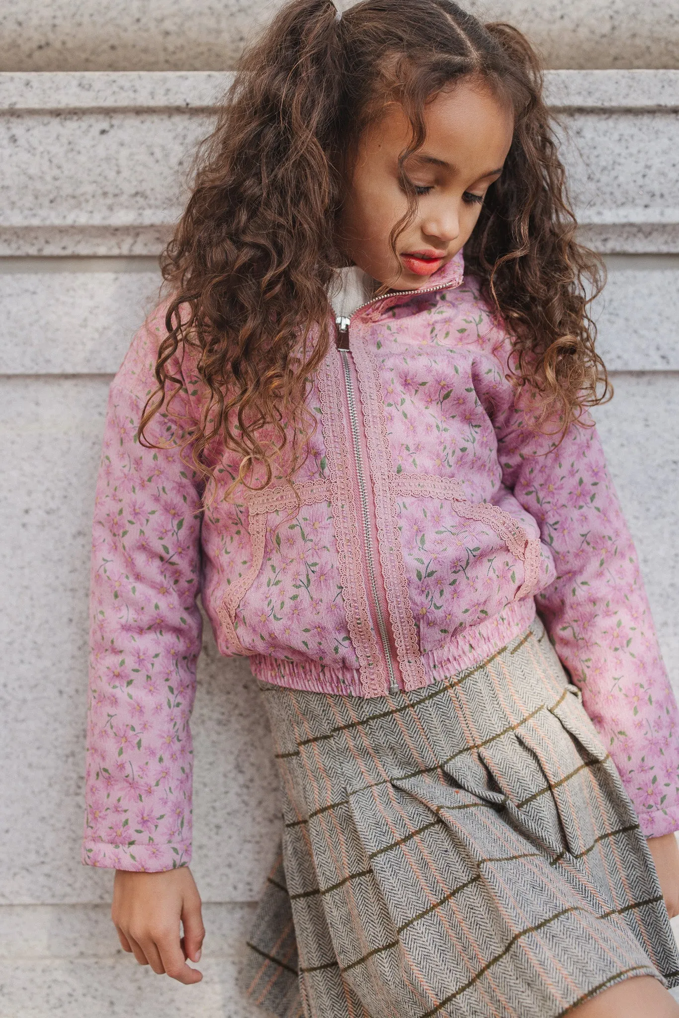 Mini Tasia Jacket in Pink Floral - FINAL SALE