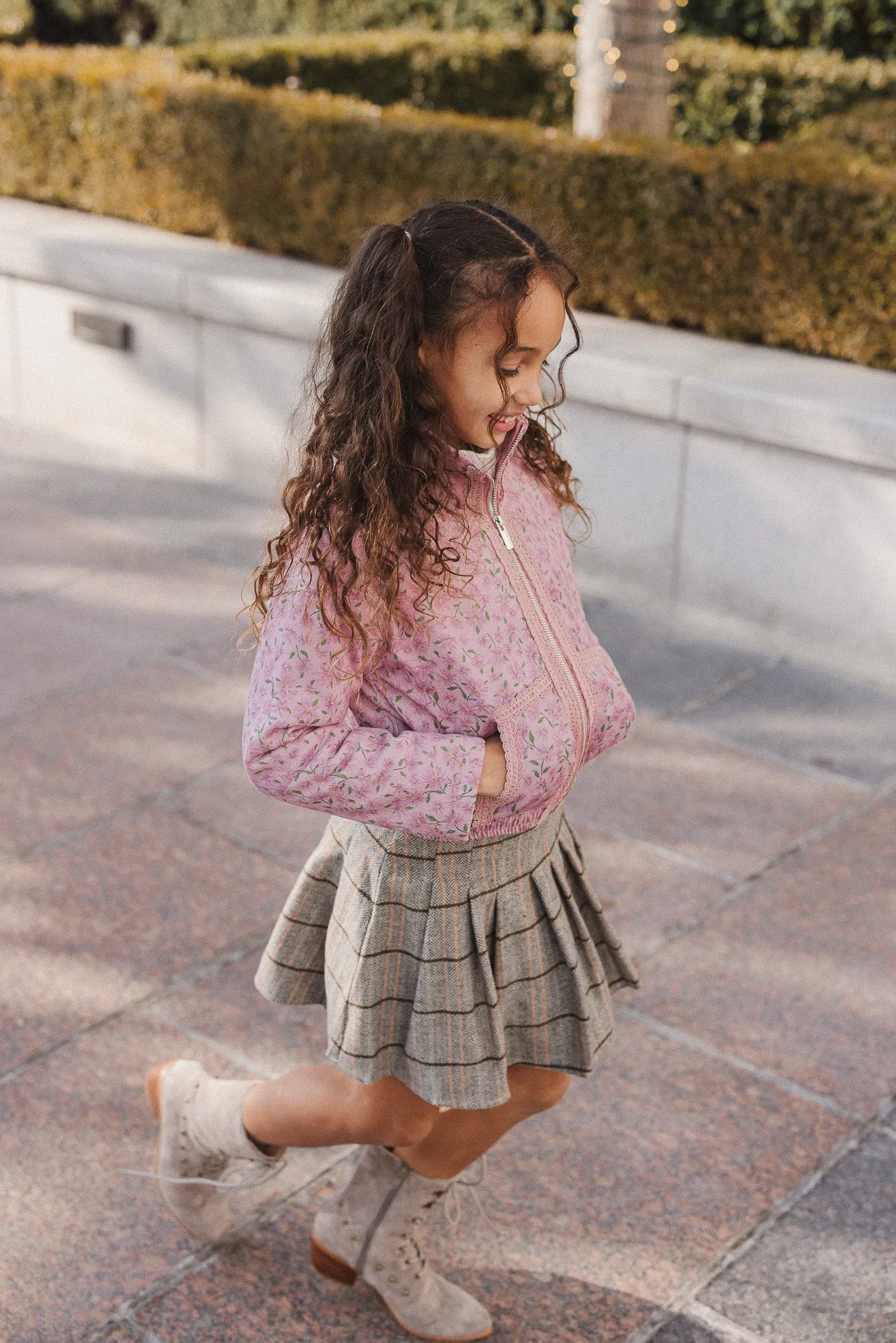 Mini Tasia Jacket in Pink Floral - FINAL SALE