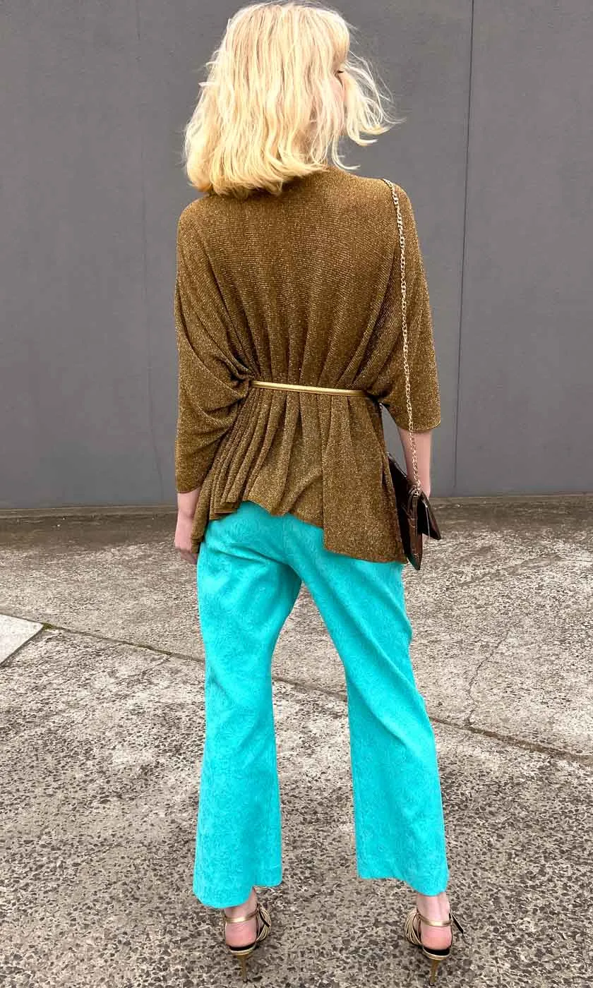 Momoni Drape Lurex Knitted Cardigan