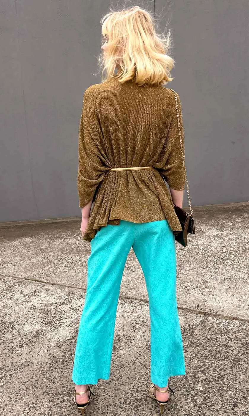 Momoni Drape Lurex Knitted Cardigan