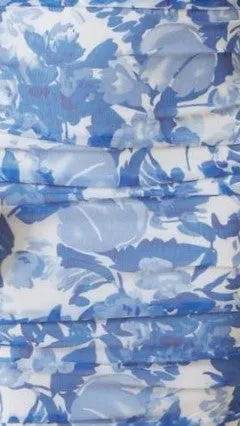 Natalia Midi Dress - Blue Floral