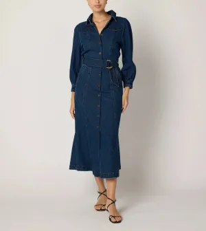 Naya Midi Dress | Denim