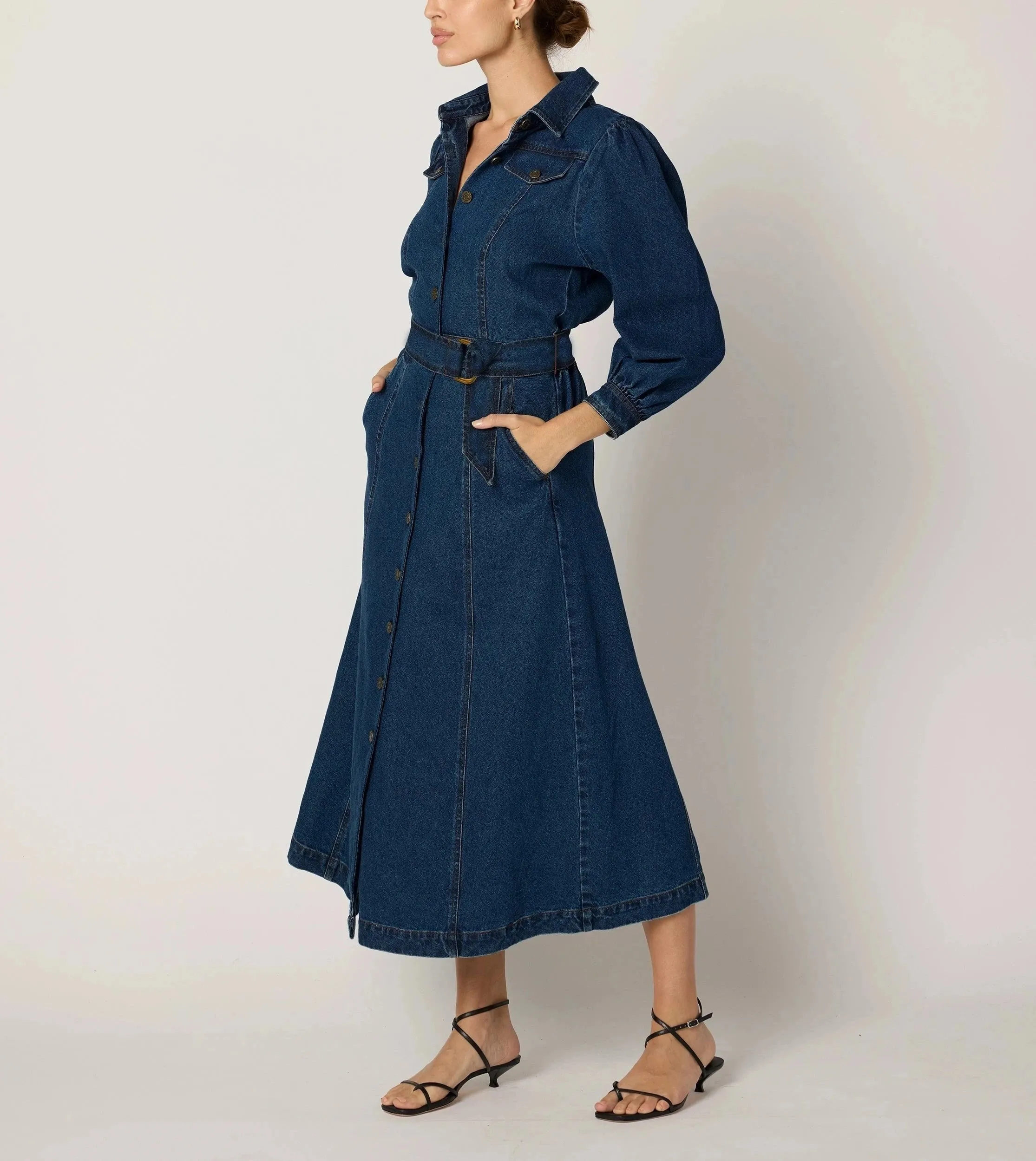 Naya Midi Dress | Denim