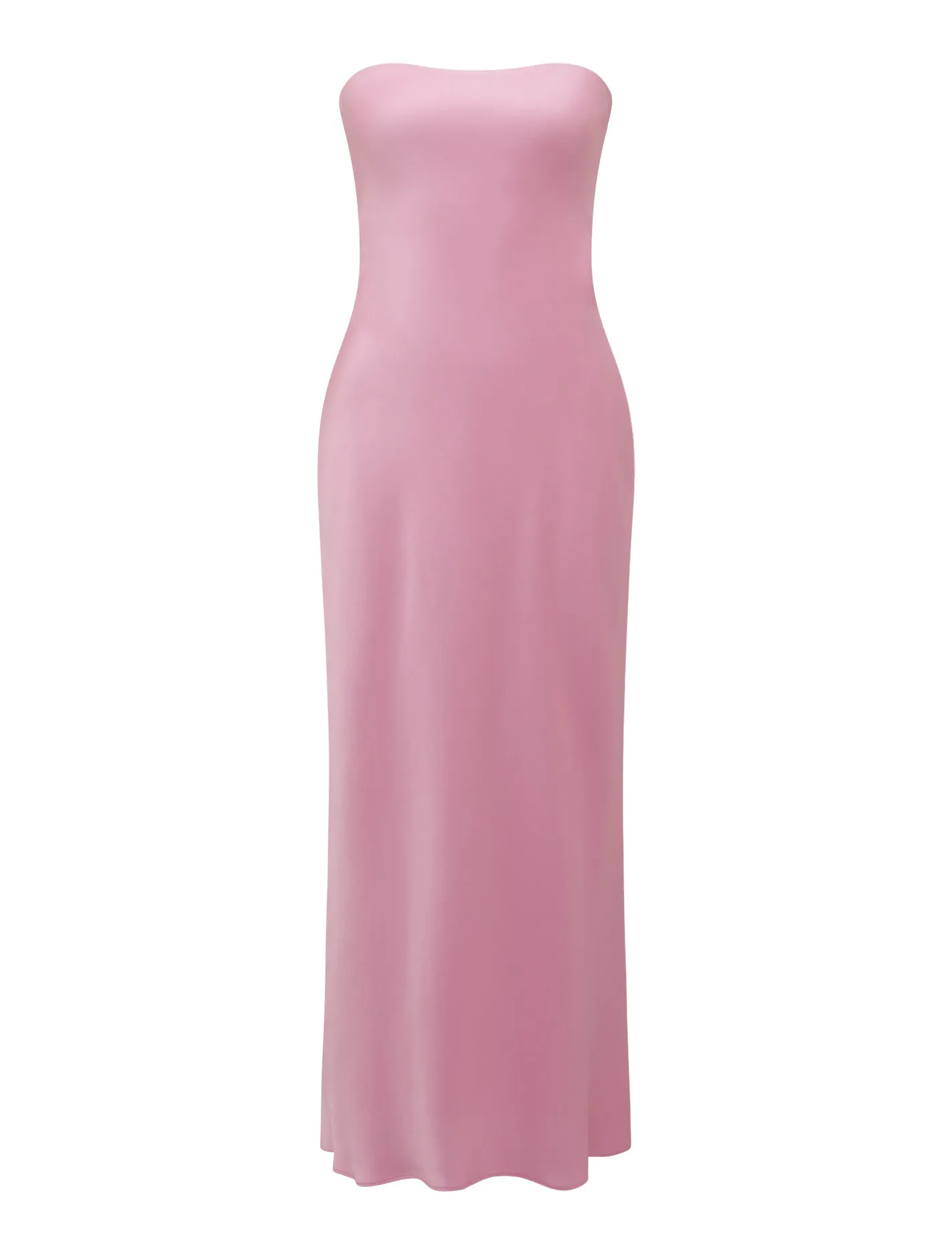 Nicola Strapless Satin Maxi Dress