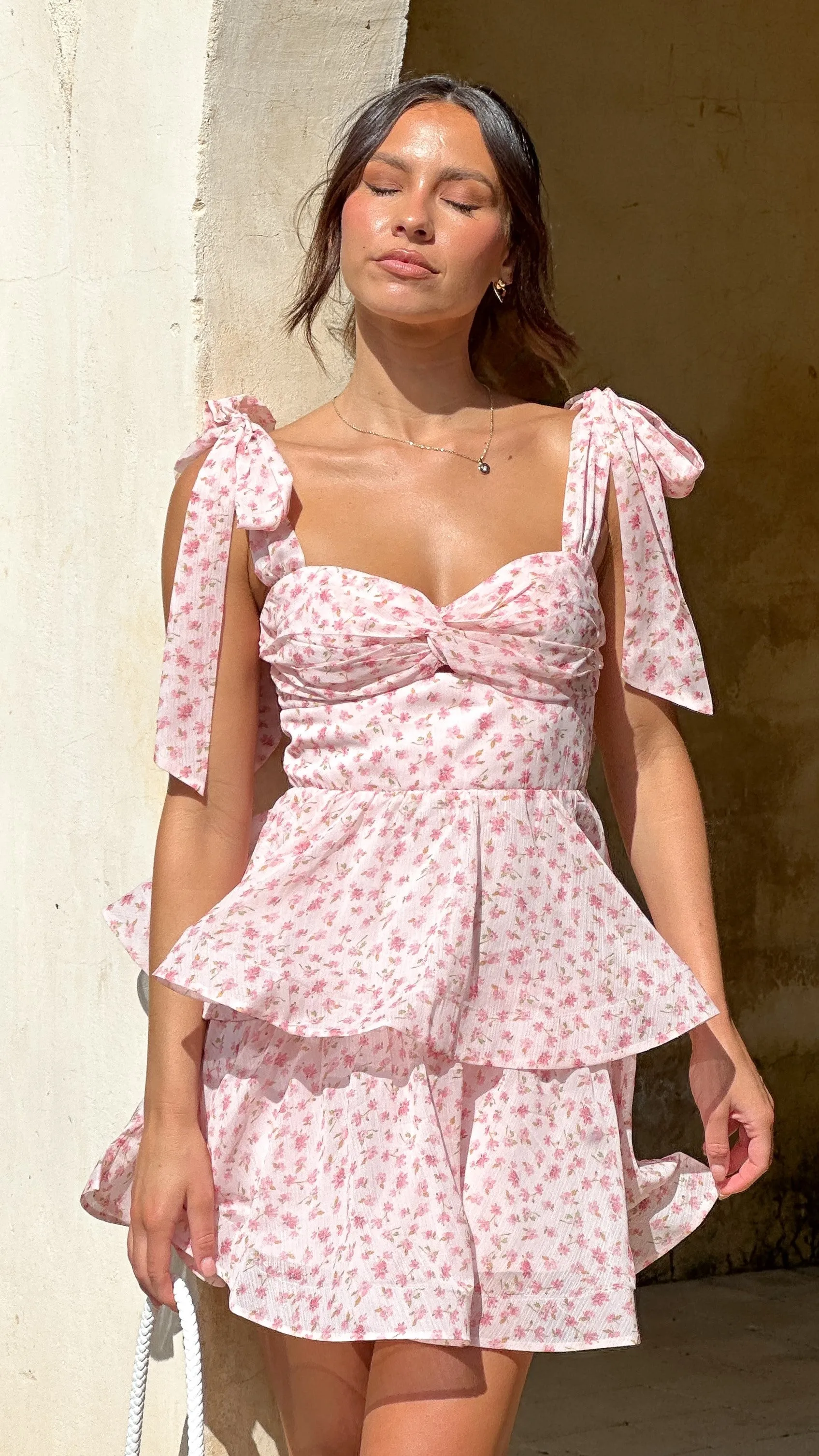Oceane Mini Dress - Peach