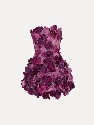 Orchid Embroidered Cocktail Dress