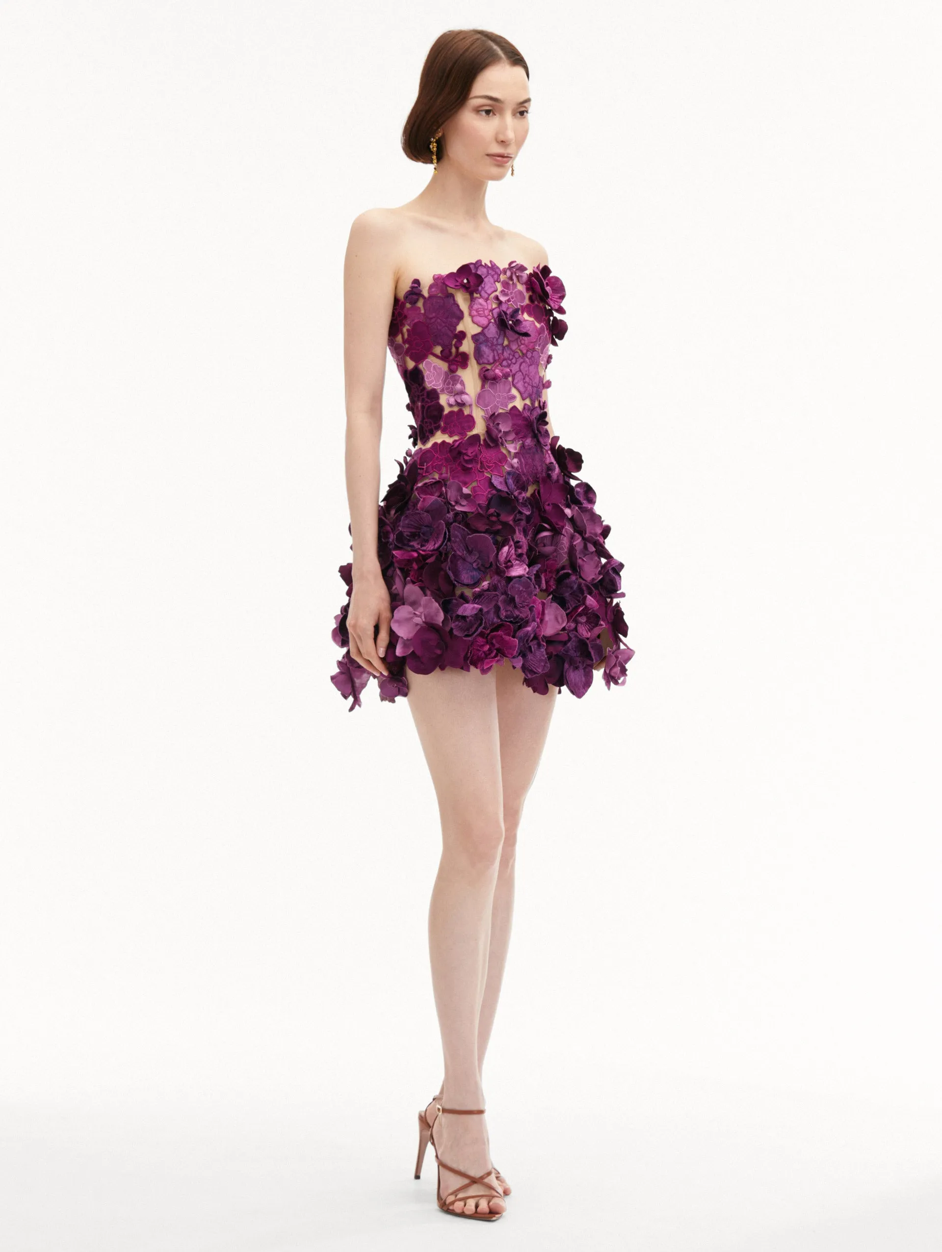 Orchid Embroidered Cocktail Dress
