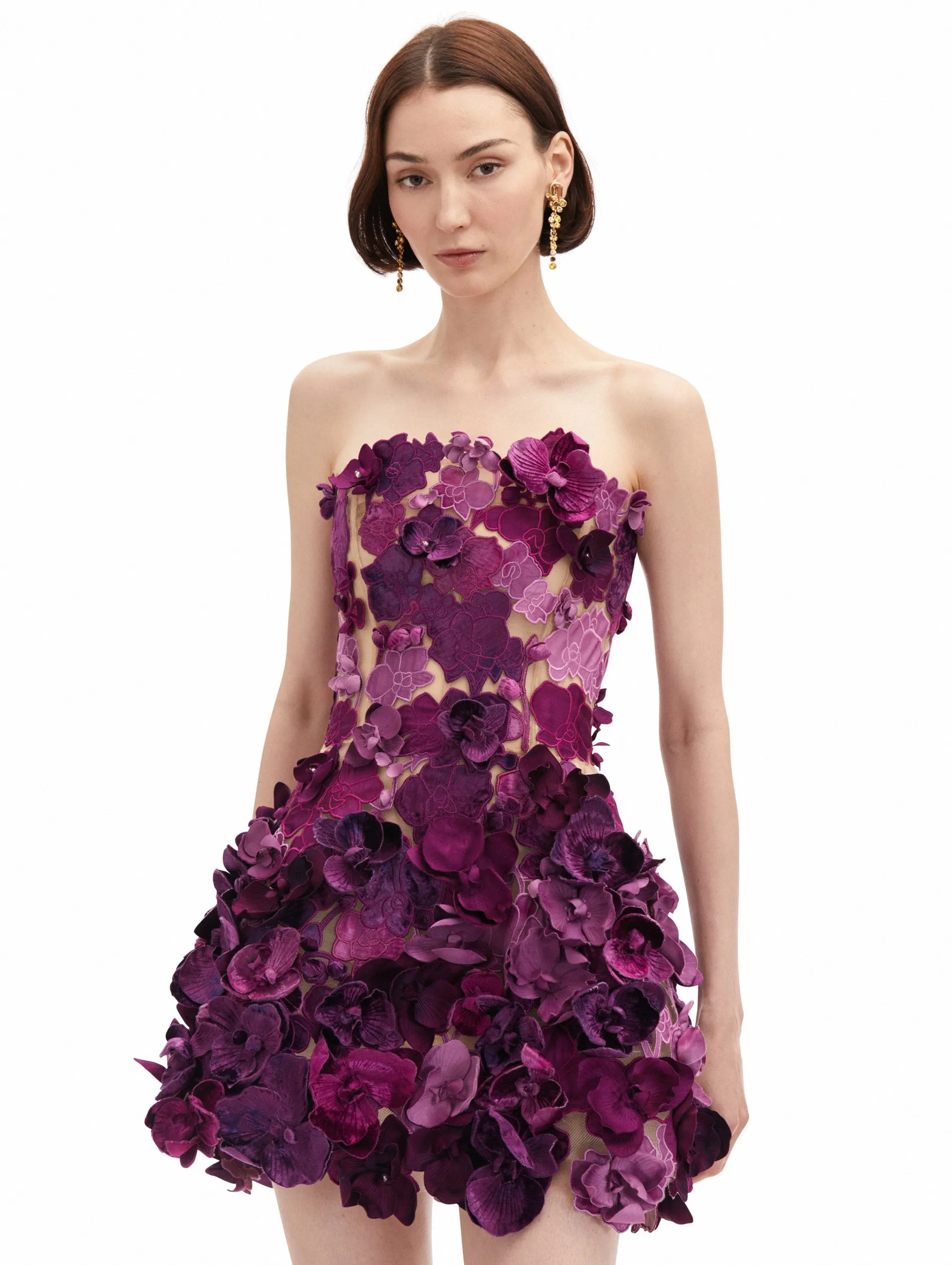Orchid Embroidered Cocktail Dress