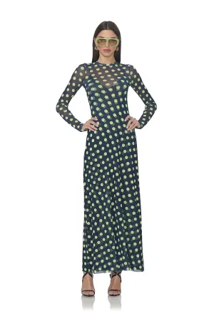 Paola Dress - Navy Dot