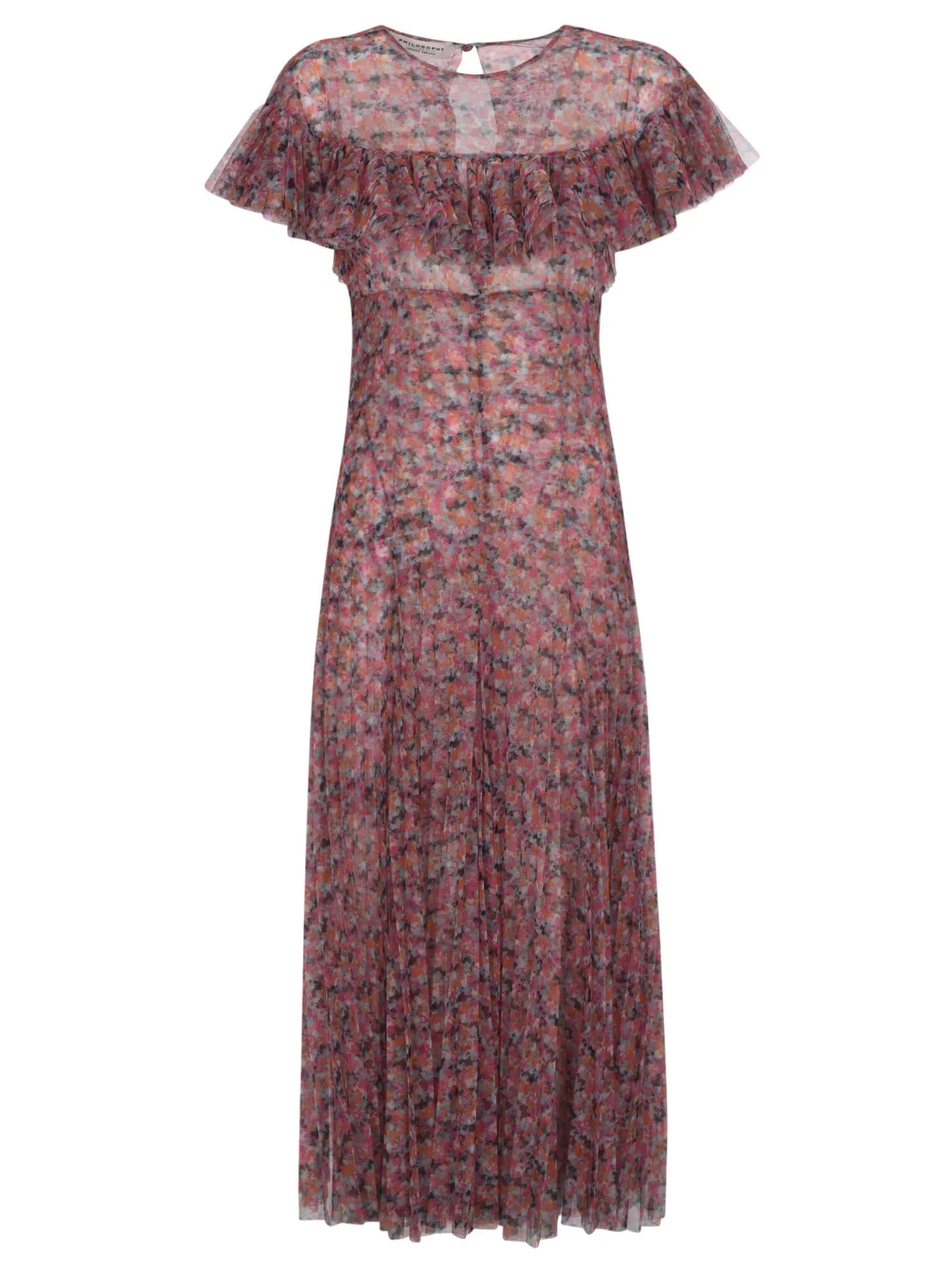 Philosophy Di Lorenzo Serafini Floral Printed Ruffled Dress