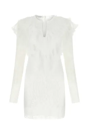 Philosophy Di Lorenzo Serafini Lace-Detailed Ruffled Mini Dress
