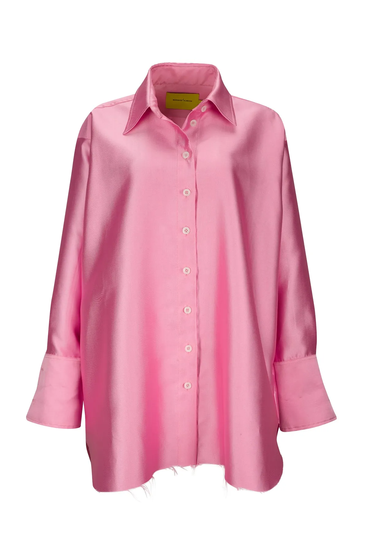 PINK SATIN OVERSIZED SHIRT