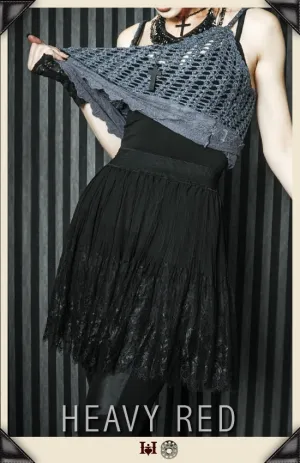 Pleats And Lace Skirt
