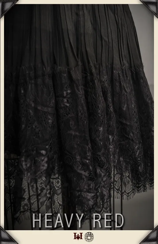 Pleats And Lace Skirt