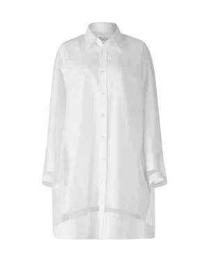 Poplin Long Sleeve Shirt Dress