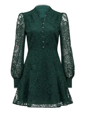Portia Lace Skater Mini Dress