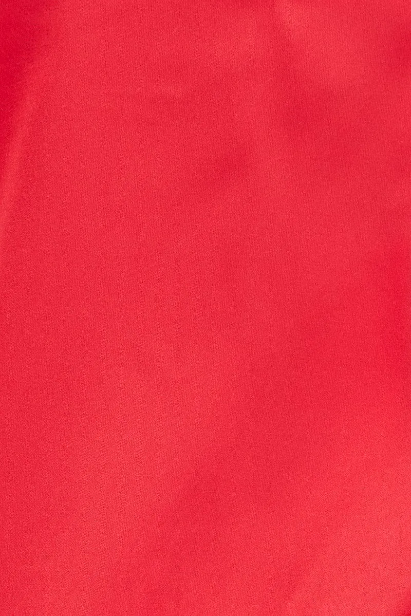 Red Slip Nightie Satin Strap Night Dress