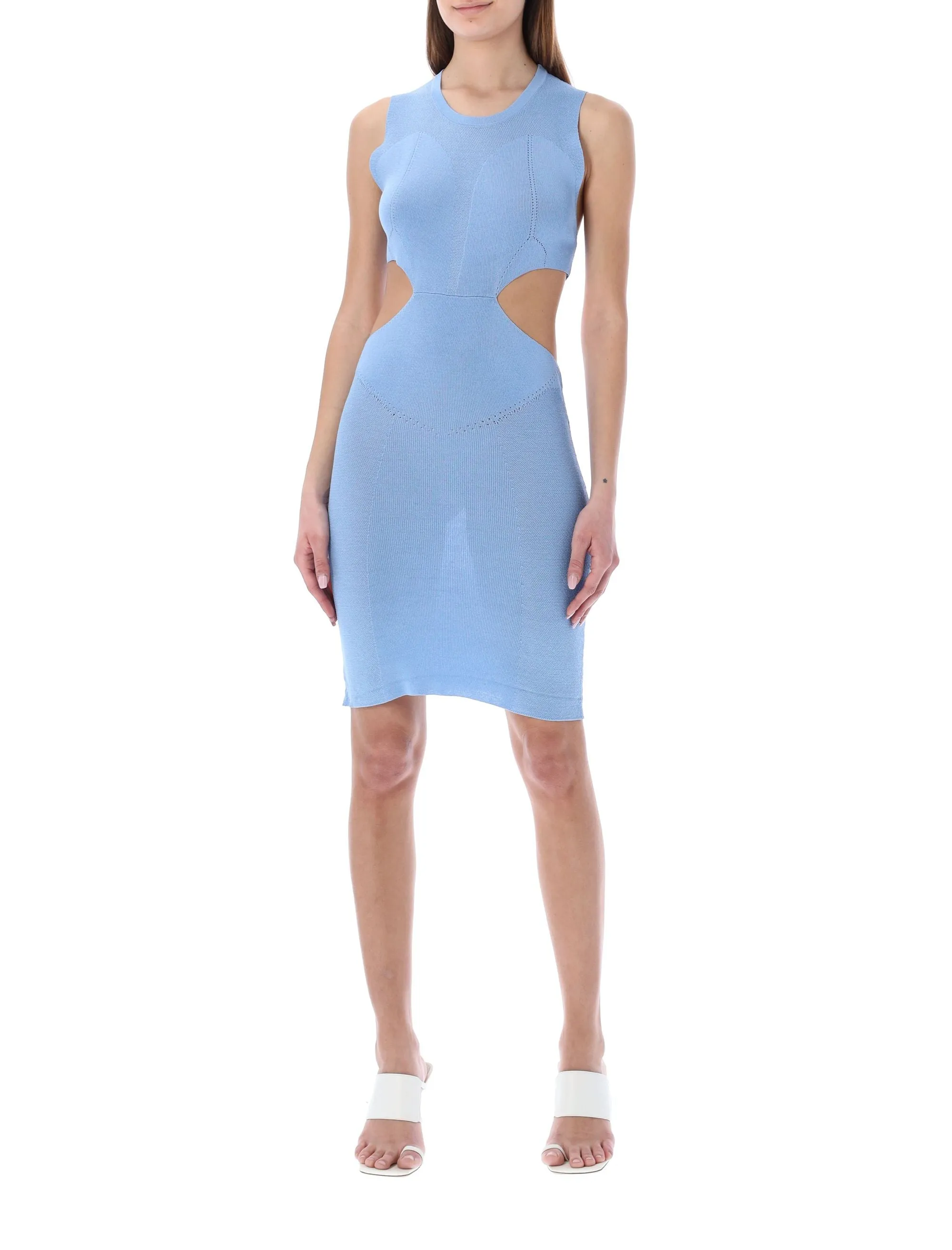 ROTATE Ivana Cut-Out Sleeveless Knitted Dress