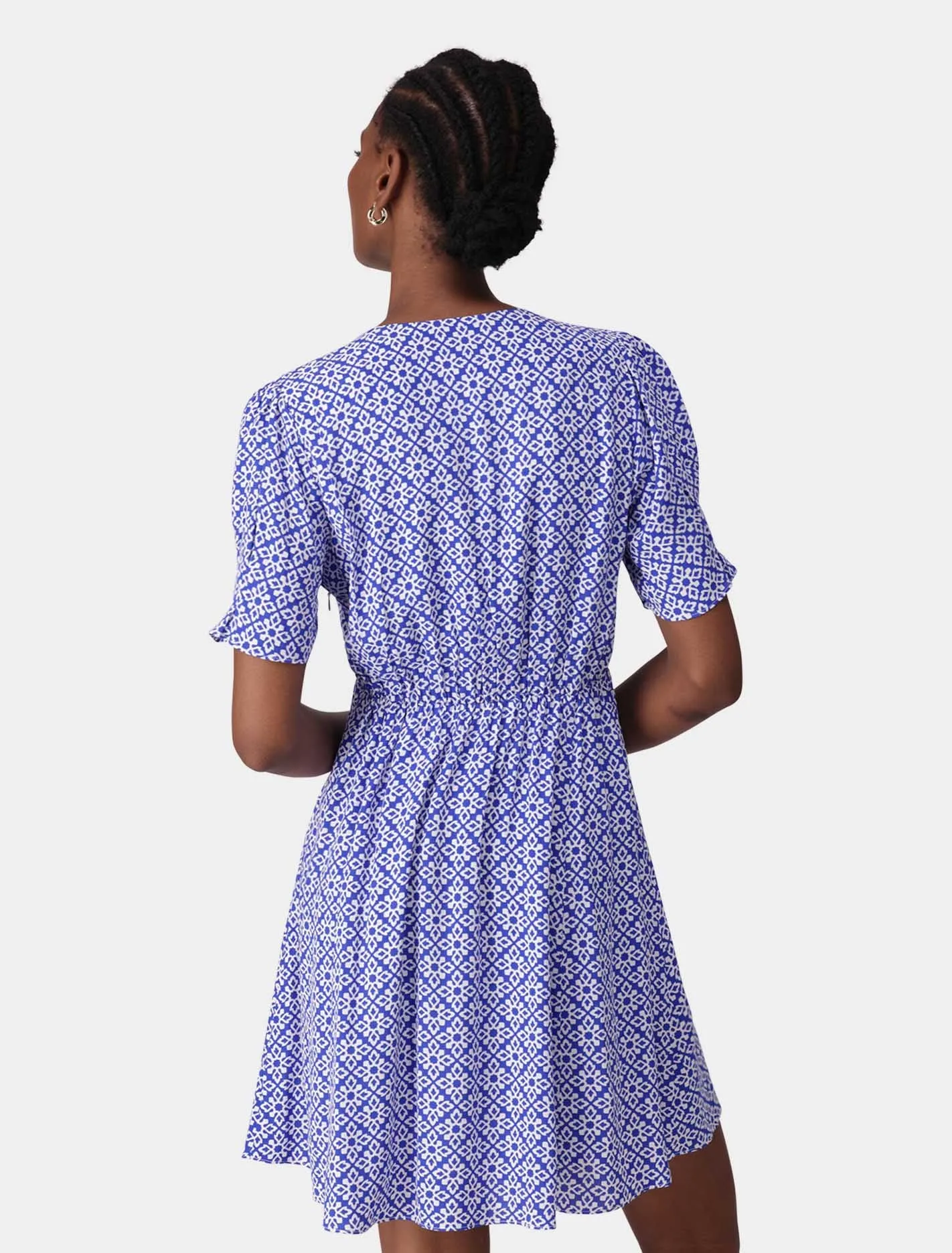 Saffron Printed Mini Sun Dress