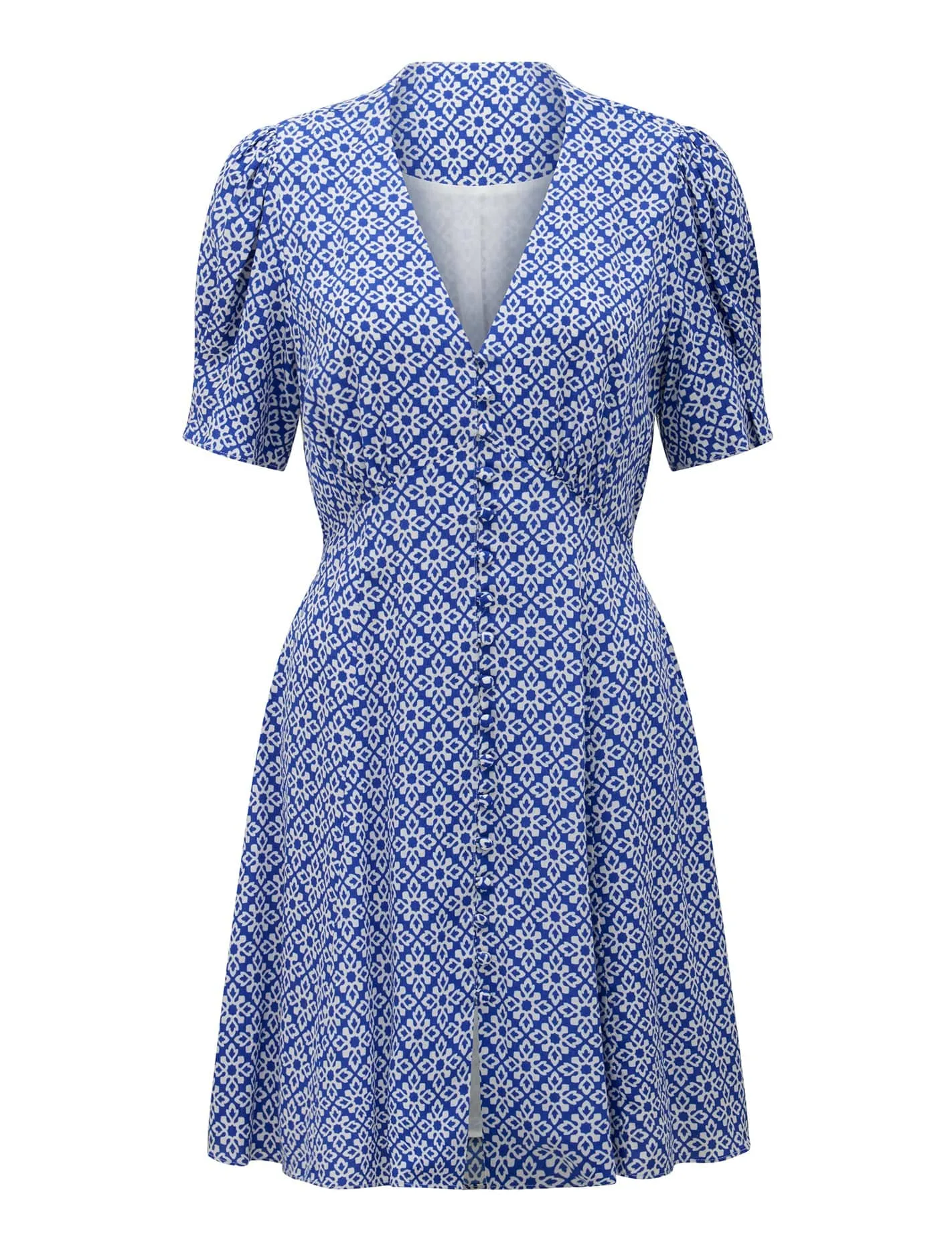Saffron Printed Mini Sun Dress