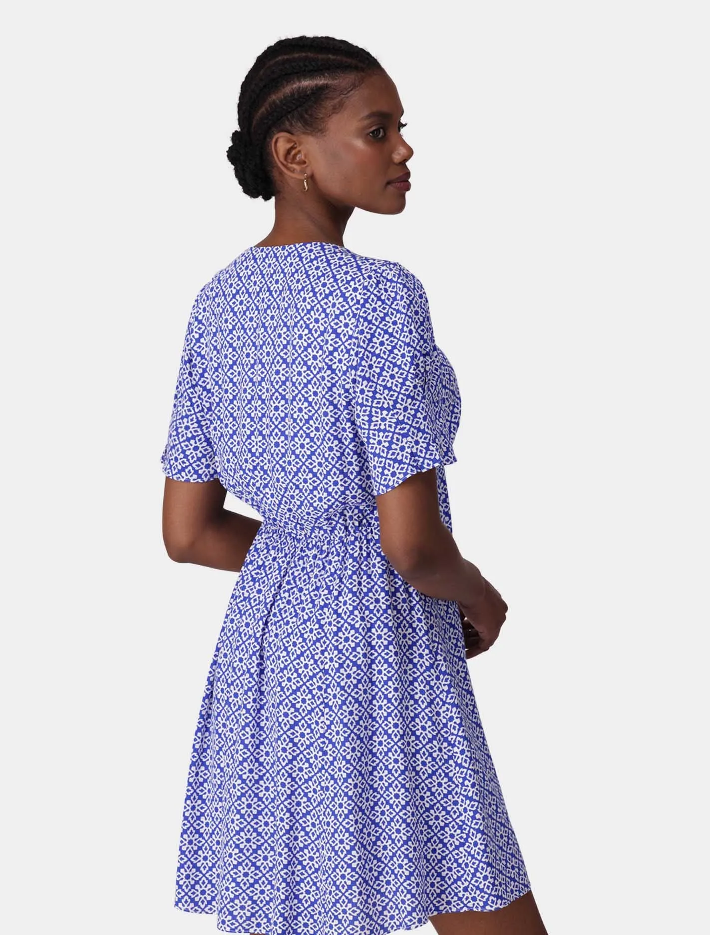 Saffron Printed Mini Sun Dress